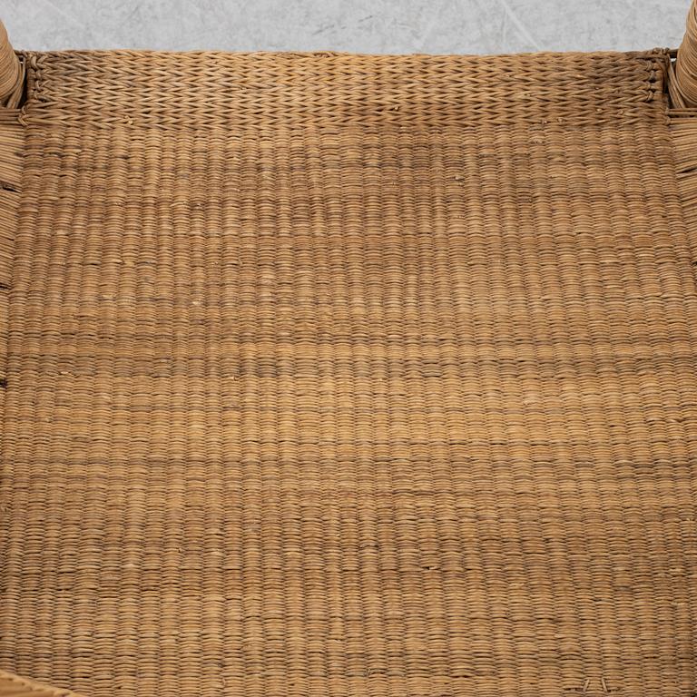 Armchair, rattan, second half of the 20th century.