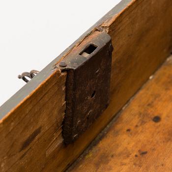 A small 18th Century wooden chest.