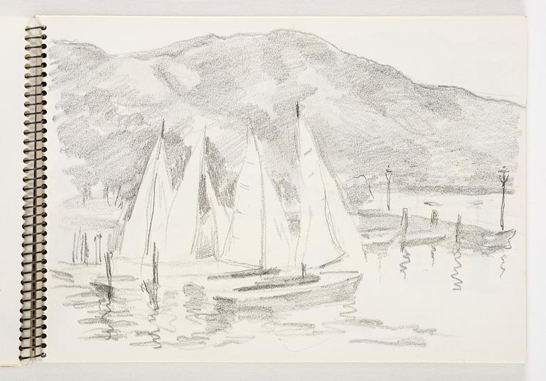 Lotte Laserstein, 4 skissböcker med blyertsteckningar.