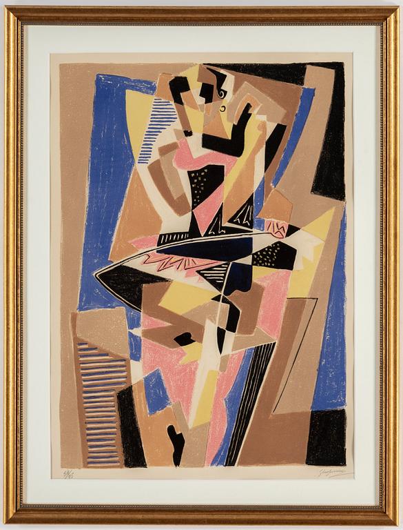 GINO SEVERINI, lithograph in colors, signed and numbered 54/95.