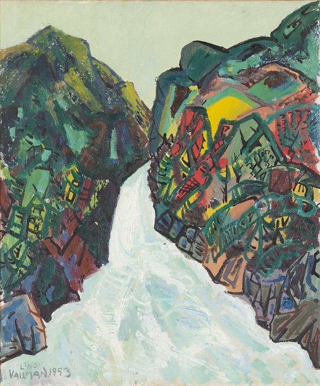 Uno Vallman, oil on canvas, signed and dated 1953.