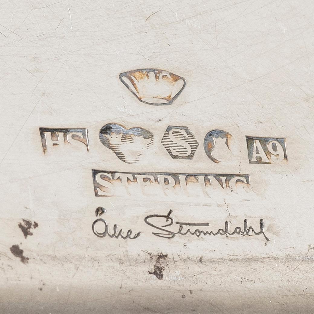 Åke Strömdahl, Ashtray, sterling silver, Hugo Strömdahl, Stockholm 1951.