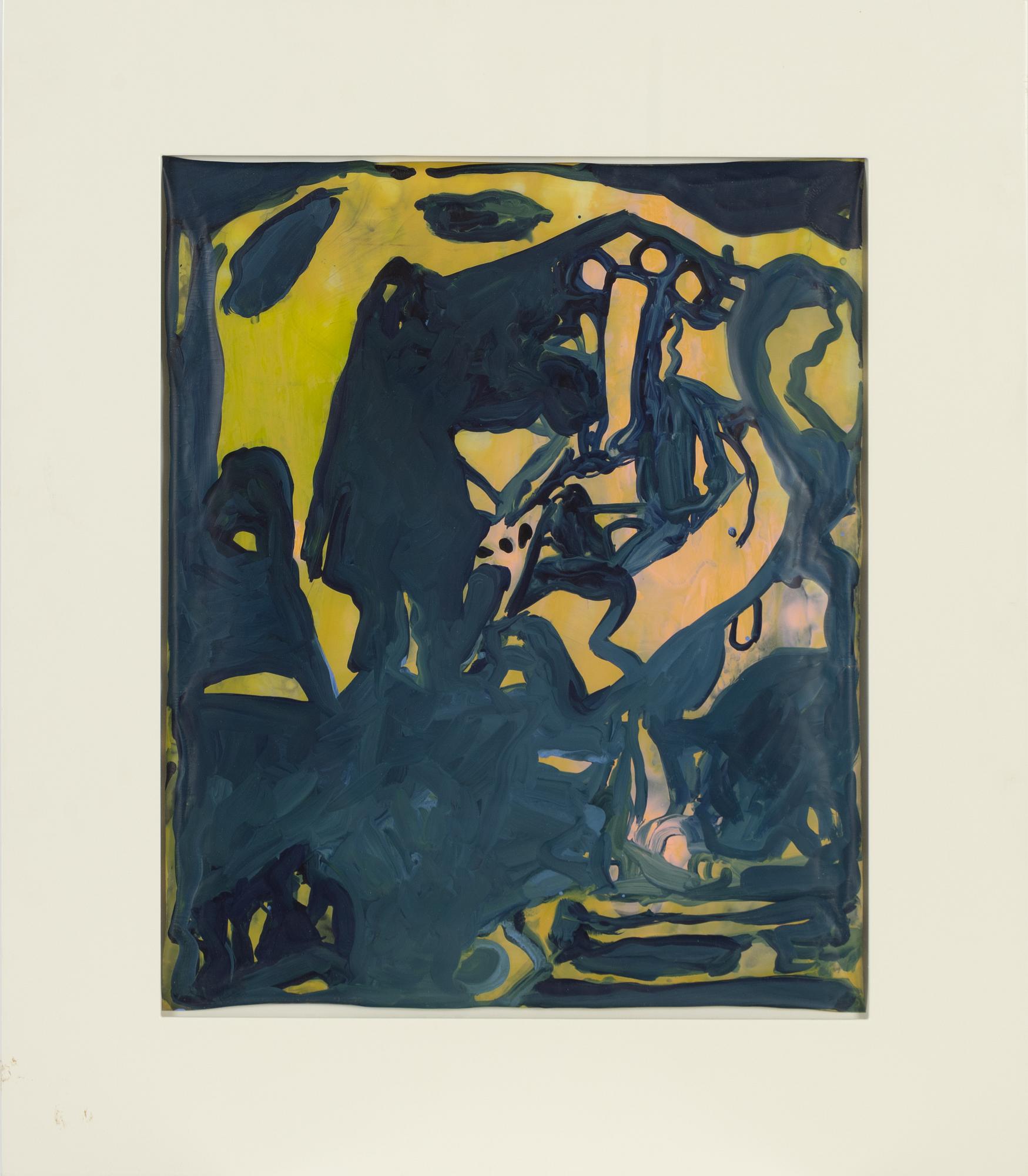 Johan Scott, mixed media on acrylic film, signed and dated 2002.