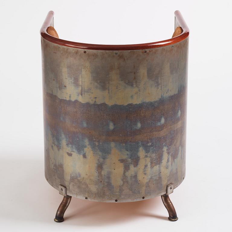 Mats Theselius, a "Järn/Moccafåtöljen" armchair, ed. 65/360, Källemo, Värnamo, post 1994.