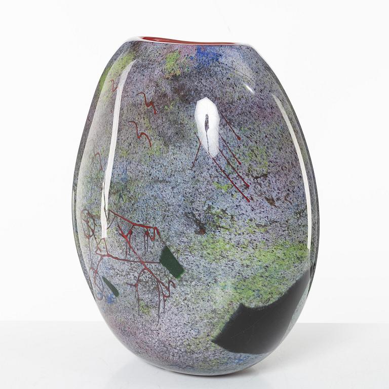 Jan-Erik Ritzman, a glass vase, Transjö 1997.