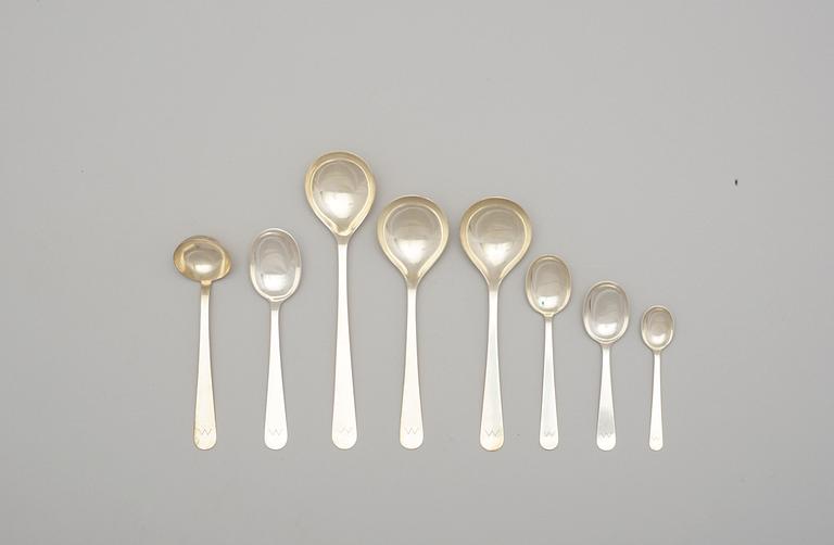 A Wiwen Nilsson set of 179 pcs of flatware, Lund 1950-58.