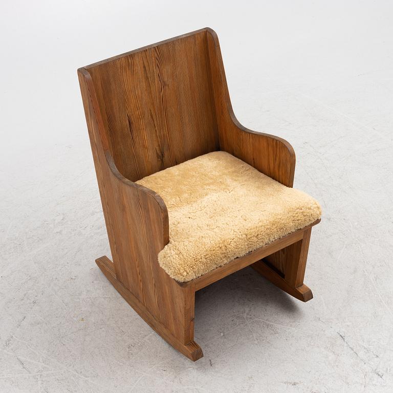 Axel Einar Hjorth, a "Lovö" rocking chair, Nordiska Kompaniet, Sweden, 1930's.