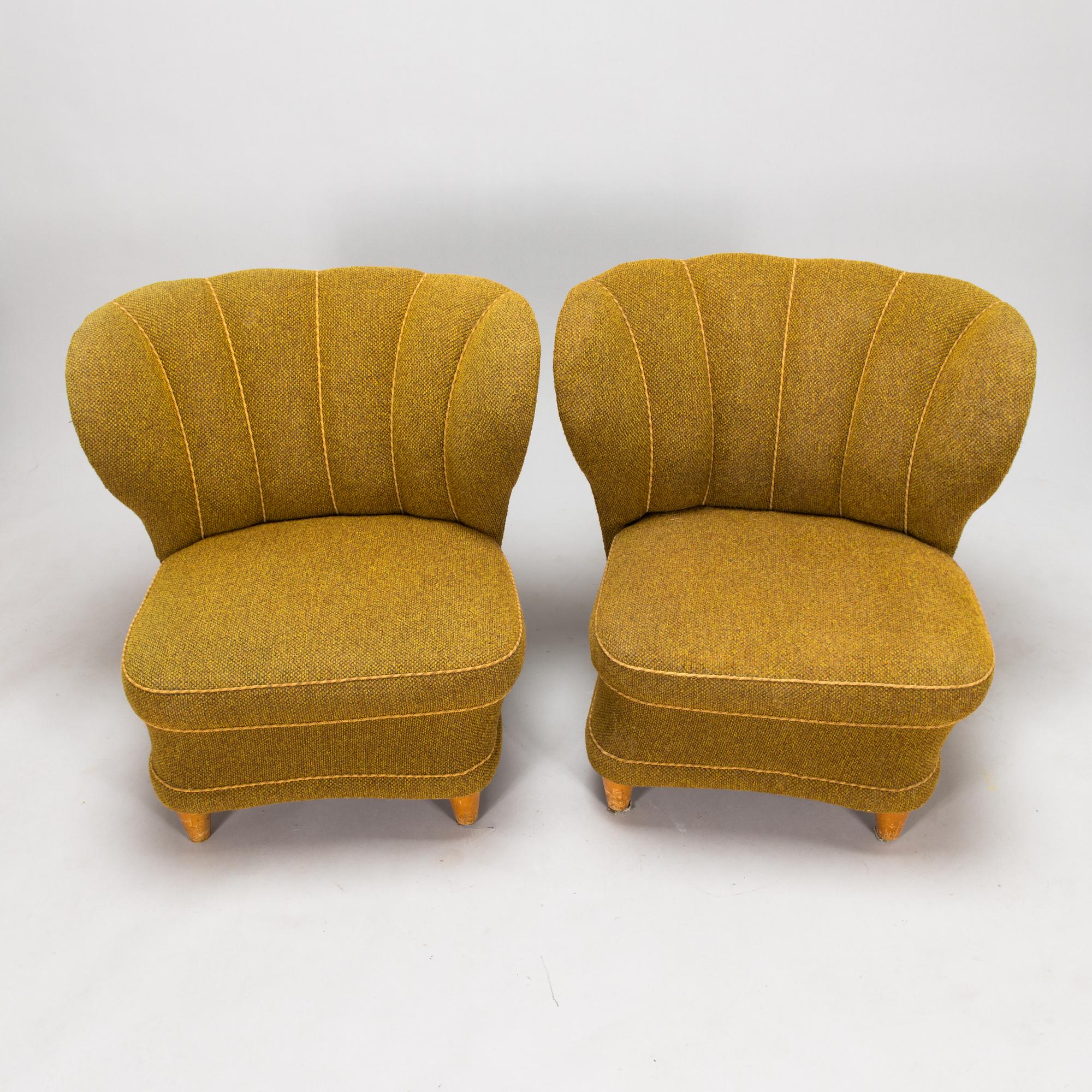 Fåtöljer, ett par, 1900-talets mitt.