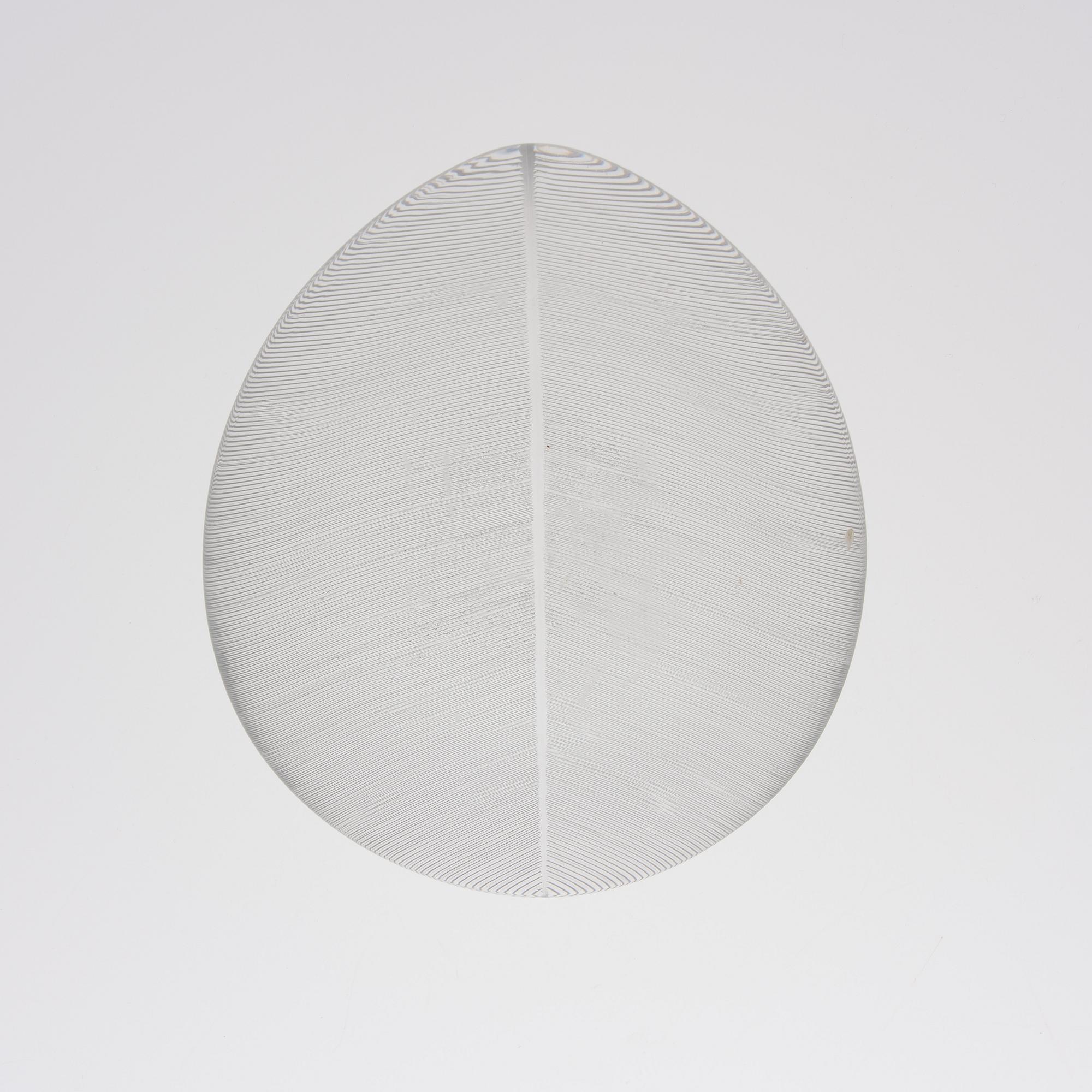 TAPIO WIRKKALA, glas, "Blad" 3337, signerad Tapio Wirkkala Iittala -56.