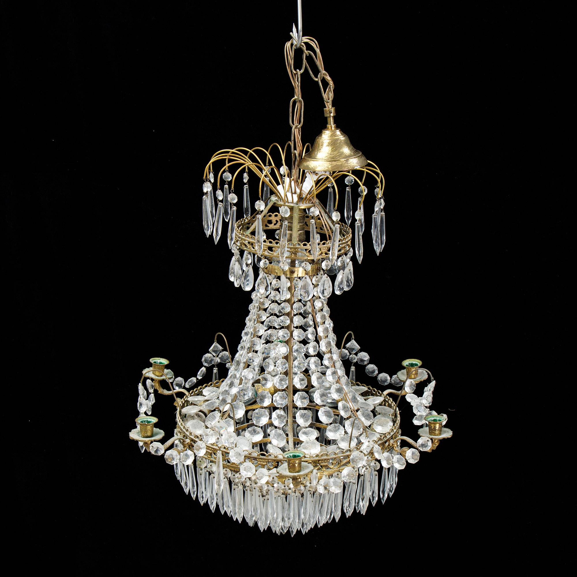 A Gustavian style chandelier, 20th Century.