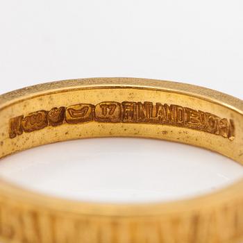 Björn Weckström, Ring "Lapp gold", 18K guld. Lapponia 1972.
