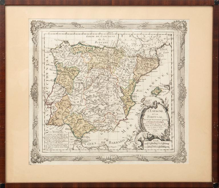 Maps of Europe, 8 pcs., 18th century, France.
