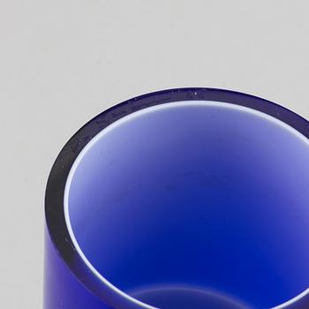 PO Ström, a set of four glass vases by Alsterfors Glassworks, three signed.