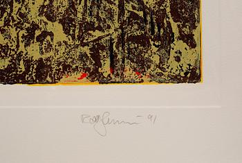 ROLF HANSON, färgserigrafi, signerad, numrerad 22/45 och daterad -91.