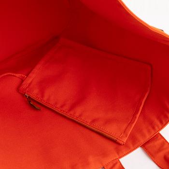 Hermès, an orange cotton 'Panier de Plage PM' totebag.