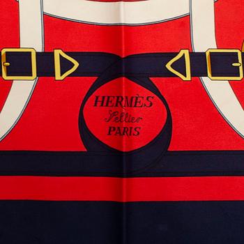 HERMÈS, "Sellier", scarf.