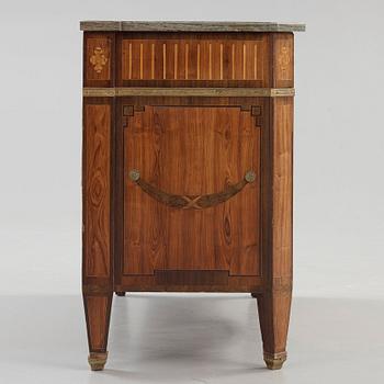 A Gustavian late 18th century commode by G Foltiern, indistinctly signed.