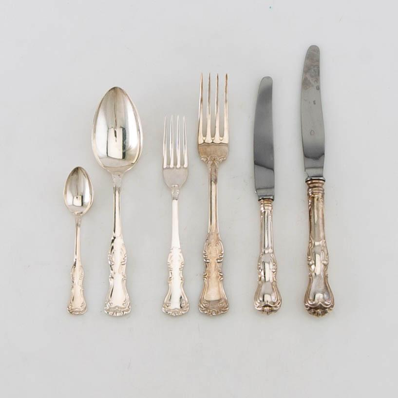 Cutlery 71 pcs "Prins Albert" silver GAB Eskilstuna 1970s.