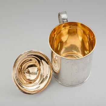 STOP MED LOCK, silver, Gustaf Folcker, Stockholm 1816. Vikt ca 758 gram.