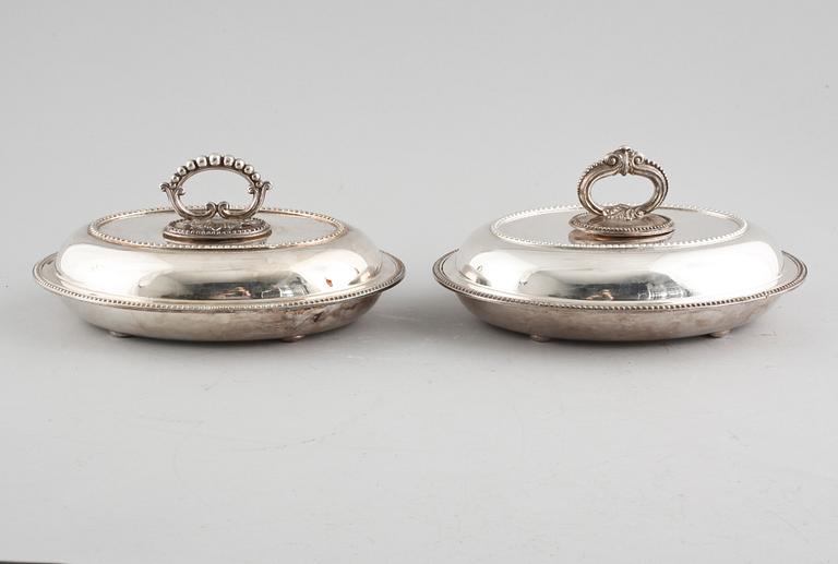 Two new silver deep dishes, early 20th century.