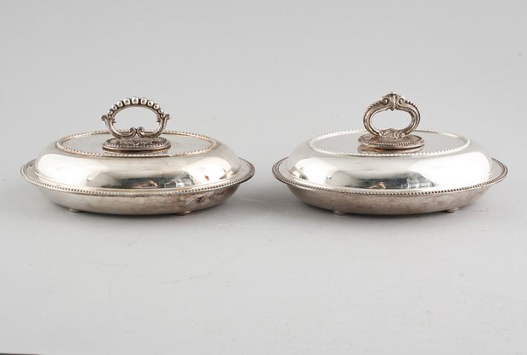 Two new silver deep dishes, early 20th century.