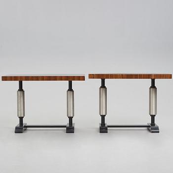 A set of two Swedish Grace console tables, 1920's-30's.