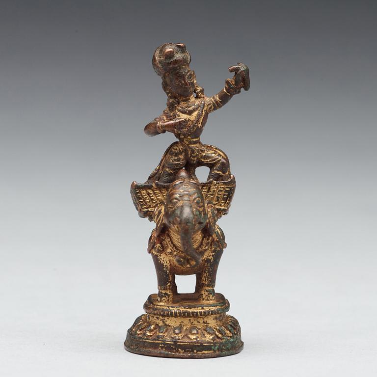 GUDOM, förgylld brons. Troligen Nepal, 1400-tal.