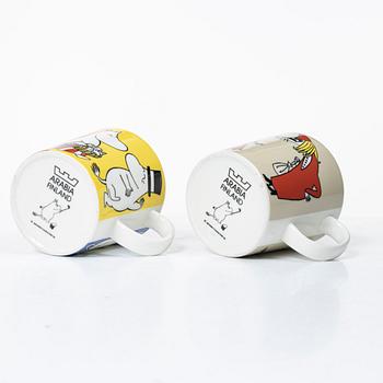 Arabia, ten Moomin mugs, Finland, 2002-2013.