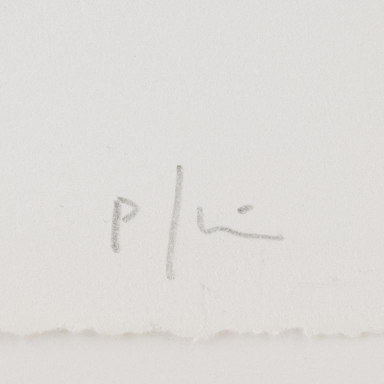 Peter Frie, monotypi, signerad P Frie med blyerts.