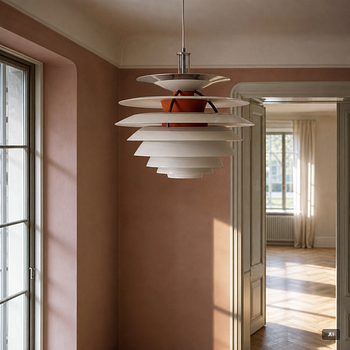 Poul Henningsen, taklampa, "PH Kontrast", Louis Poulsen, Danmark.