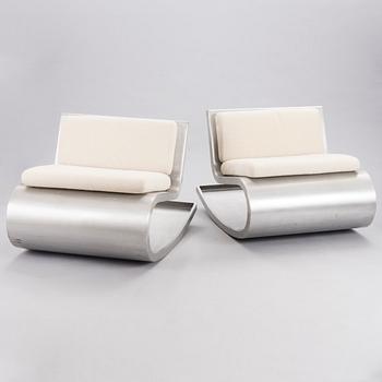 PETRA MAJANTIE/ SIRI WIHERHEIMO, a pair of easychairs, unique. Designed 1998.