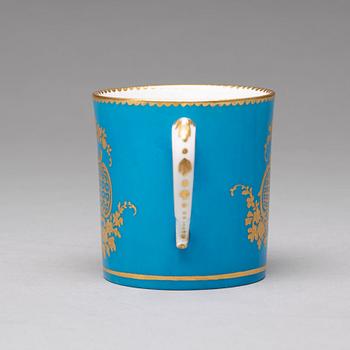 A 'Sèvres' cup and saucer, 18th Century.