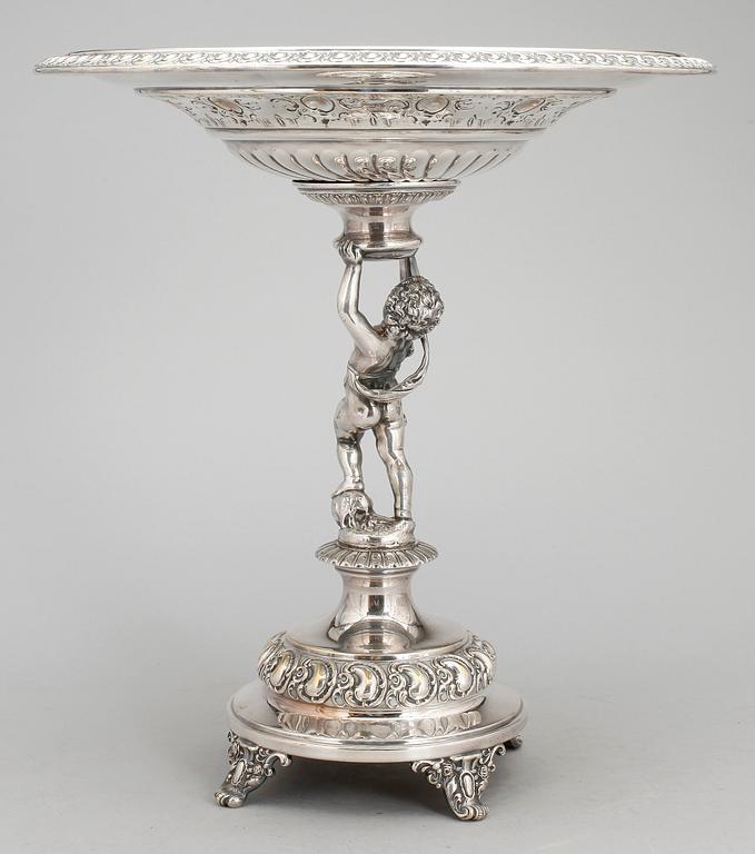 UPPSATSSKÅL, nysilver, WMF, rokokostil, 1900-talets första hälft.