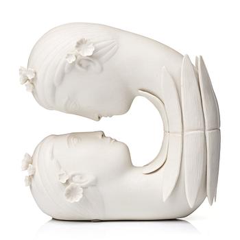 85. Stig Lindberg, a "Narcissus" "parian" porcelain sculpture, Gustavsberg, Sweden 1970's.