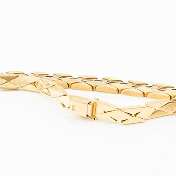 Necklace, 18K two-tone gold fantasy link.