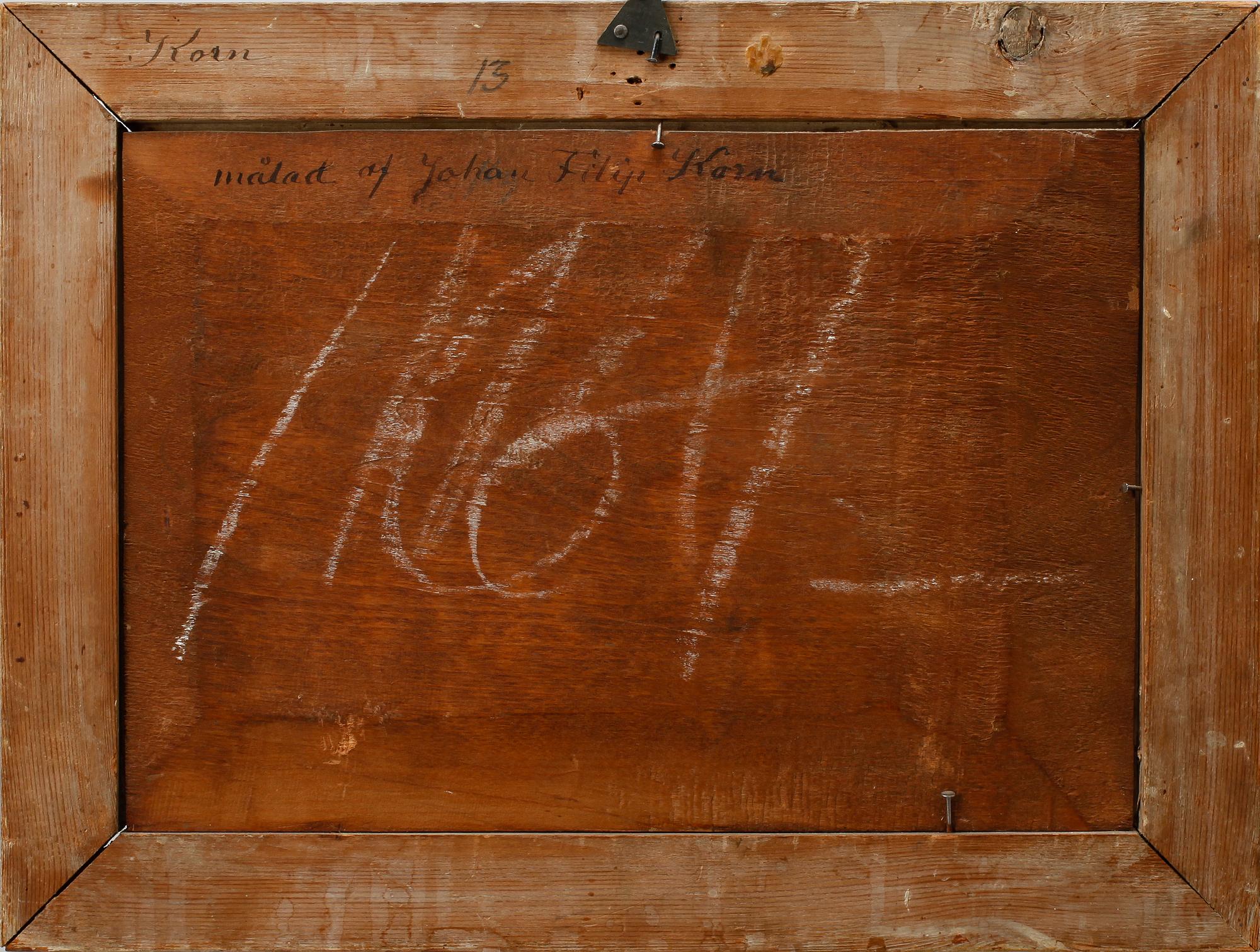 JOHAN PHILIP KORN, olja på pannå, osign.