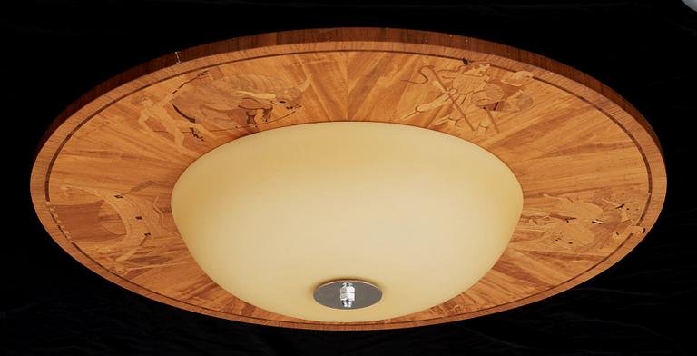 TAKPLAFOND, Birger Ekman, sannolikt, Mjölby Intarsia 1930-40-tal.