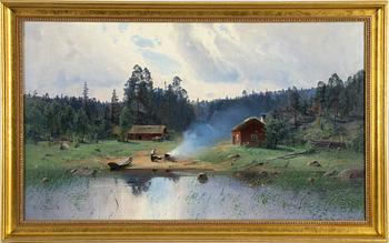 ALFRED THÖRNE, oil on canvas, signed.