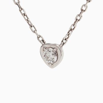 Cartier, an 18K white gold 'd'Amour' necklace, with a brilliant-cut diamond.