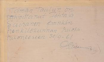 OSKARI PAATELA, olja på skiva, signerad och daterad 1946.