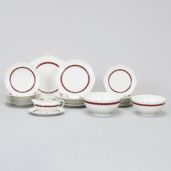 Paloma Picasso, ruoka-astiasto, 29 osaa, luuposliinia, "Castellon", Heinrich/Villeroy & Boch.