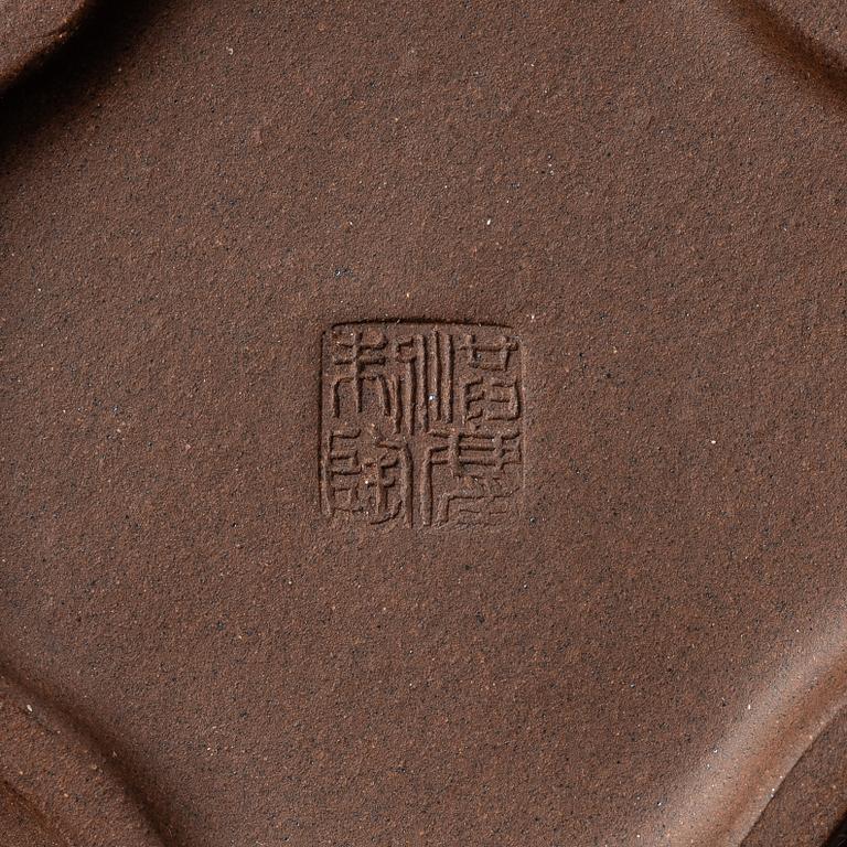 A group of three yixing teapots, China, 1980s.