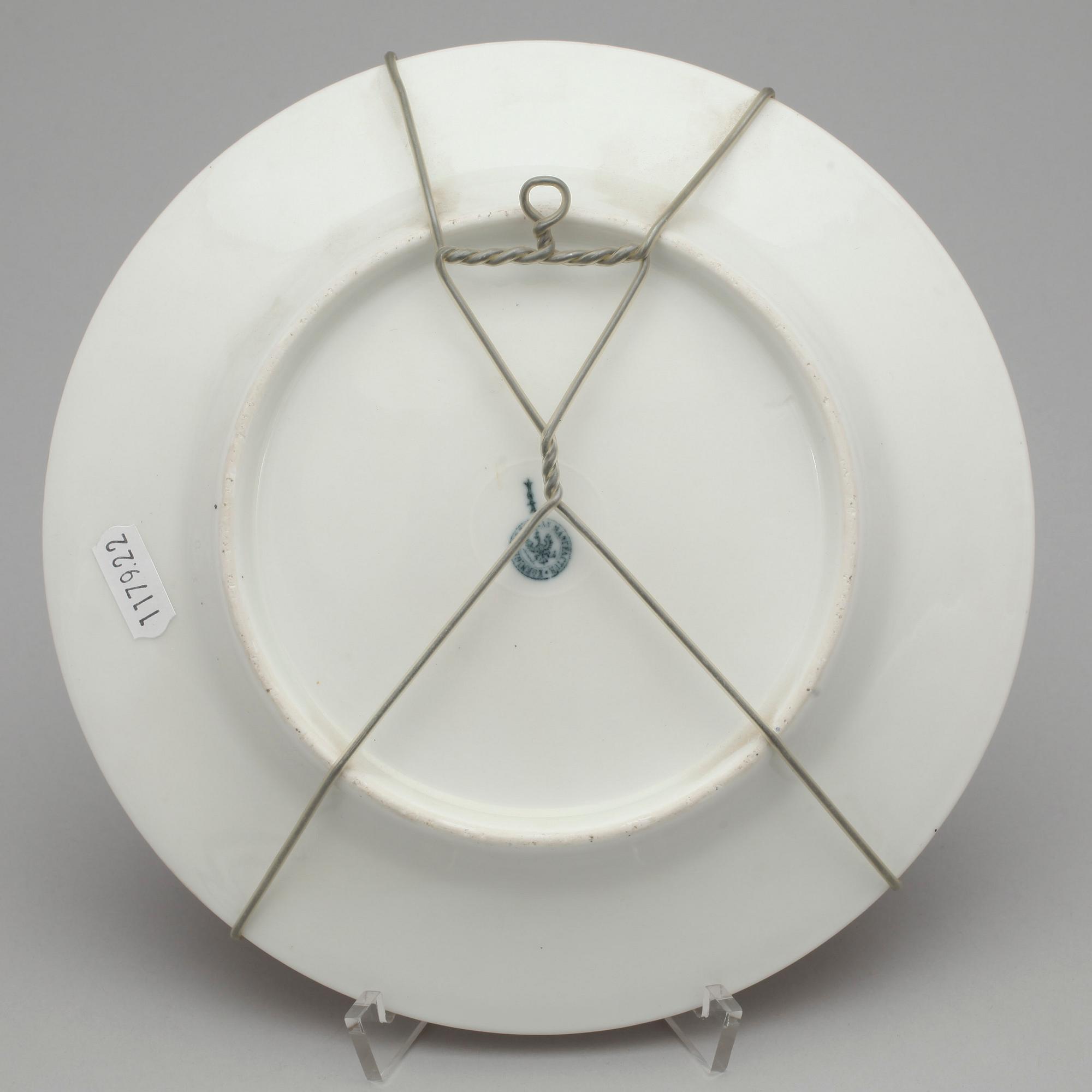 TALLRIK, porslin, KPM, Königliche Porzellanmanufaktur, Berlin, 1800-talets andra hälft.