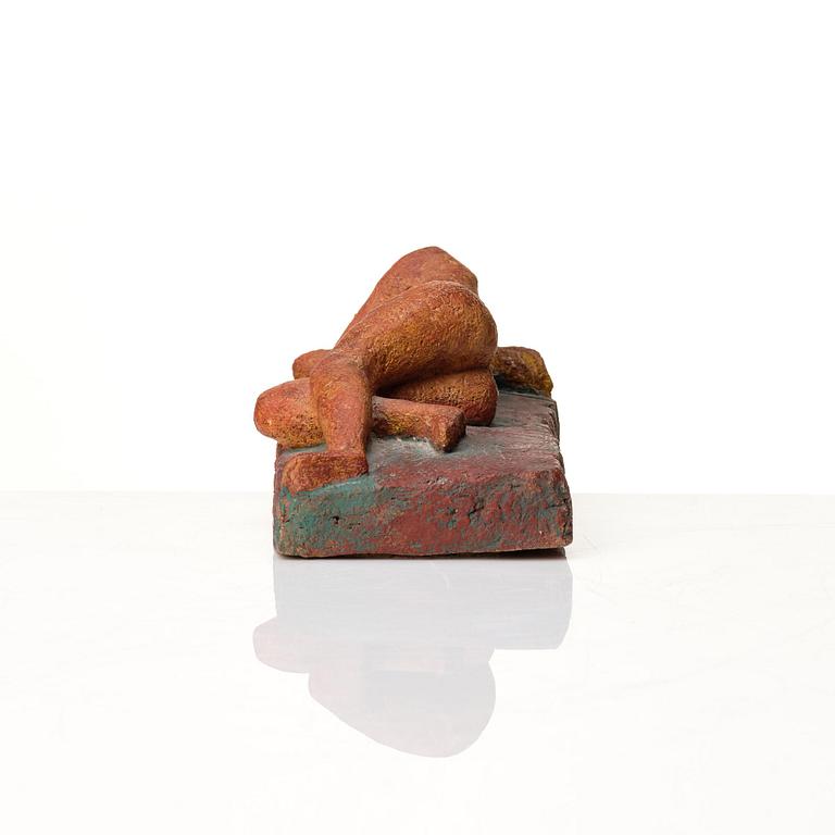 Bror Hjorth, bemålad terracotta, signerad och numrerad 6/9.