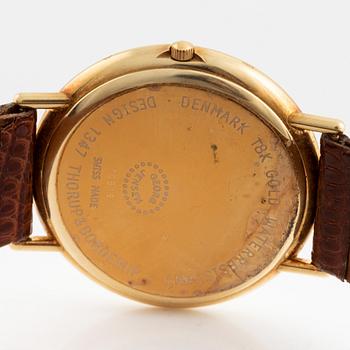 Georg Jensen, designed by Thorup & Bonderup, wristwatch, 34 mm.