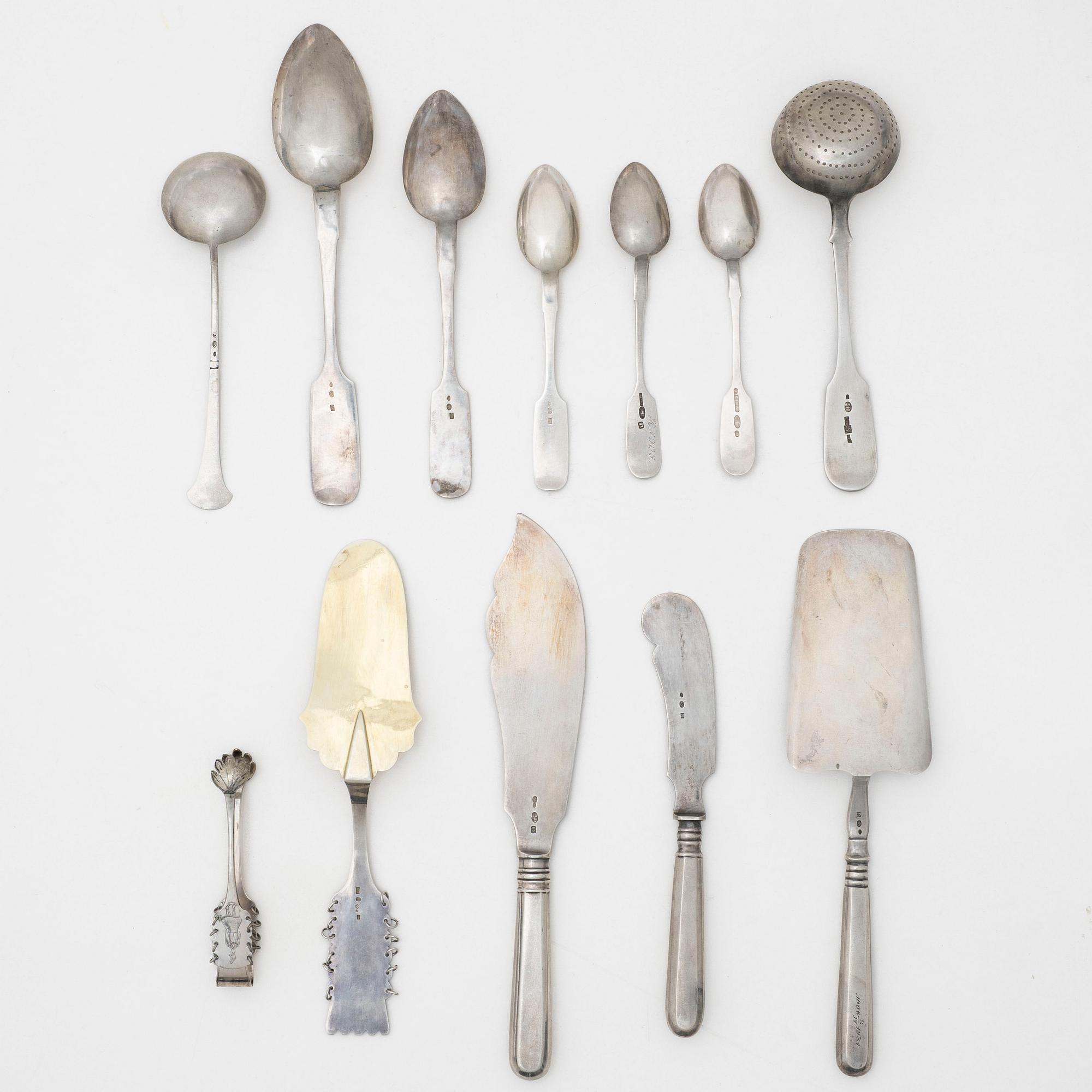 A set of silver cutlery, mostly Estonian (34 pcs).