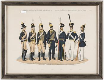 LITOGRAFIER, 5 stycken, 1800-talets andra hälft.