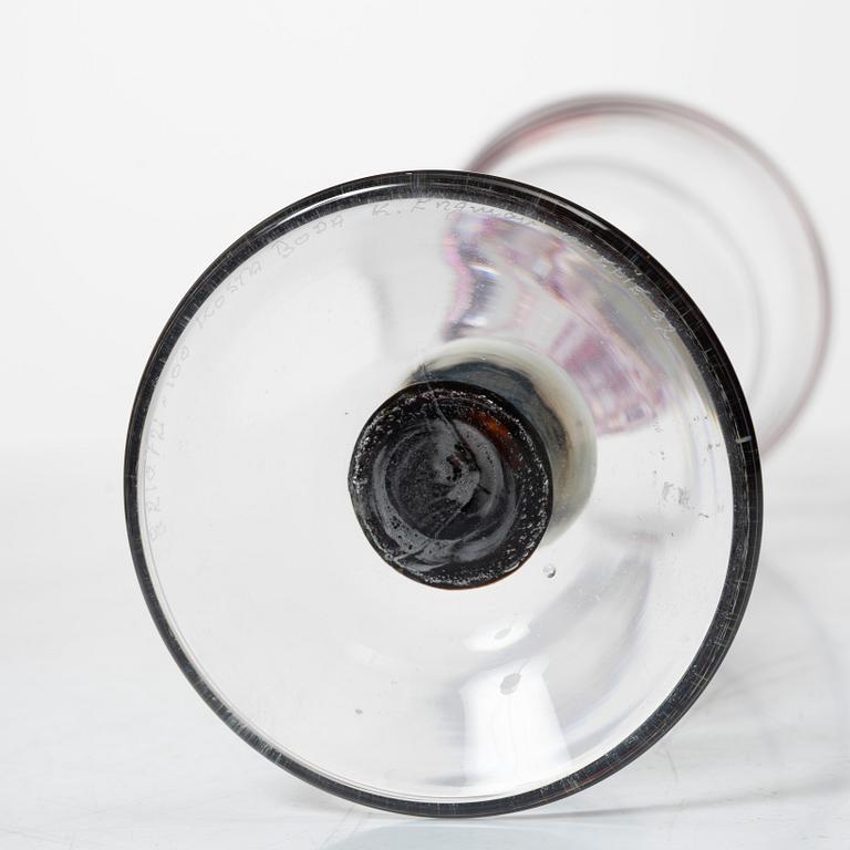 Kjell Engman, three goblets, Kosta Boda.