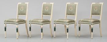 SITTGRUPP, 6 delar, sengustaviansk stil, 1800/1900-tal.