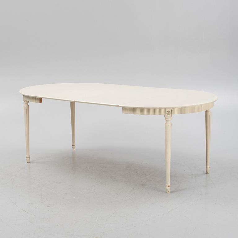 A Gustavian style dining group, mid 20th Century.
